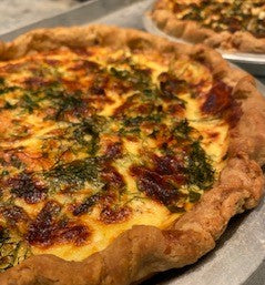 Chorizo, Spinach & Goat Cheese Quiche